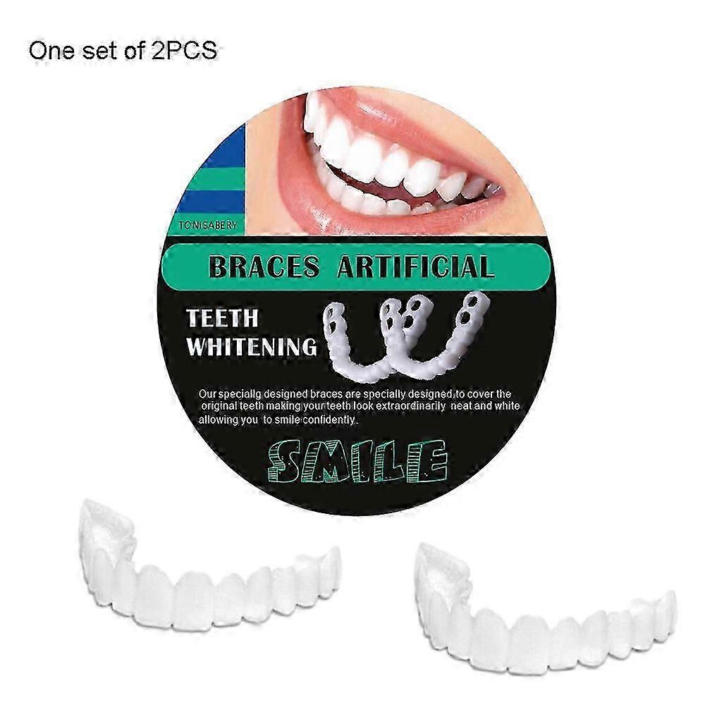 Silicone Simulation Braces Dental Fake False Teeth White Denture Teeth Top Cover