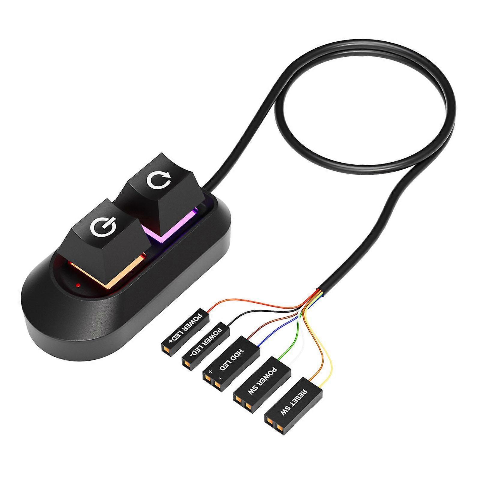 Desktop Mobile Switch External Start Power with LED Indicator Portable with