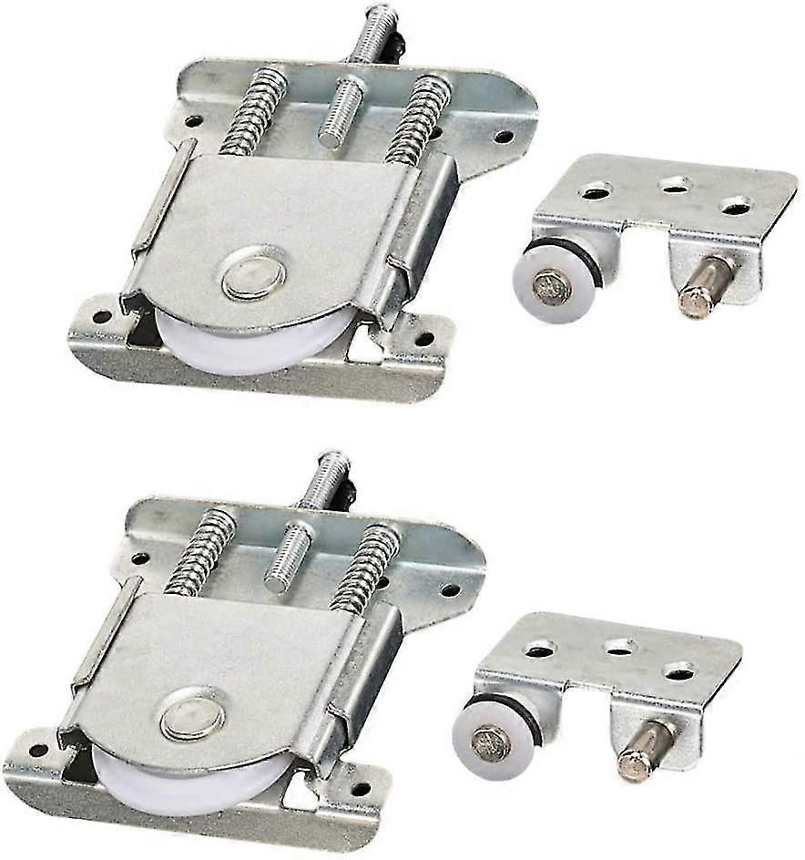 Set Of 2 Sliding Pieces For Wardrobe Door, Wheels, Wheels, Wheels, Rollers, Guides With Shock Absorber Pad, Load Capacity 20 Kg