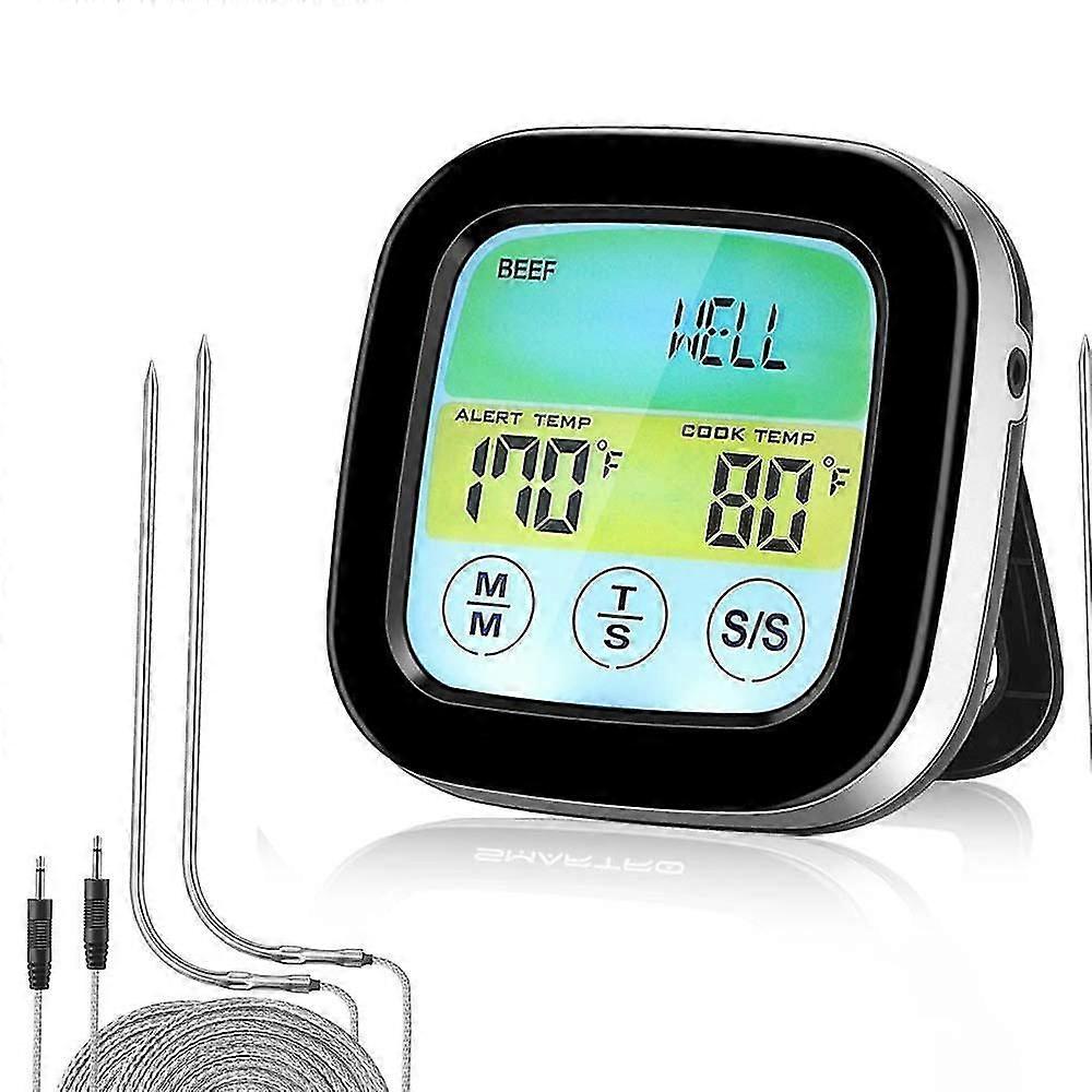 Trådlös grilltermometer, digital köttermometer med dubbla sonder