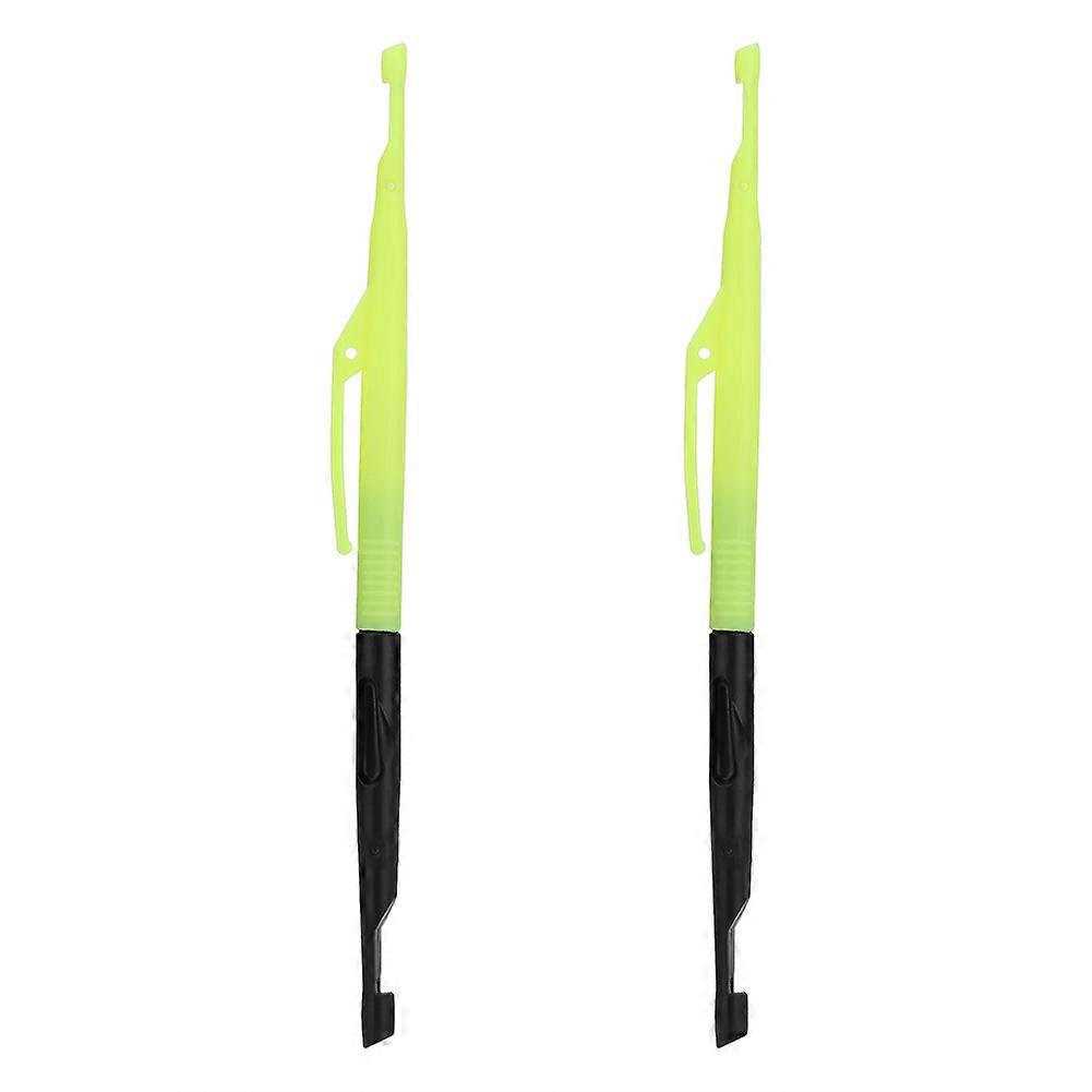 2pcs Pen Shaped Plastic Hook Remover Disgorger Fishing Extractor With Knot Picker