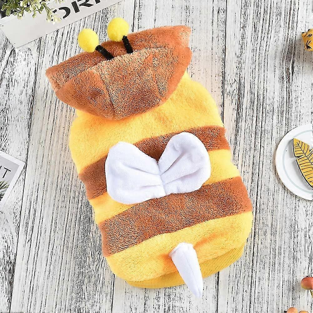 Dog Halloween Costume Cat Halloween Outfits Puppy Cat Bee Costume Outfits Chihuahua Dog Sweater Small Dog Coats(m)