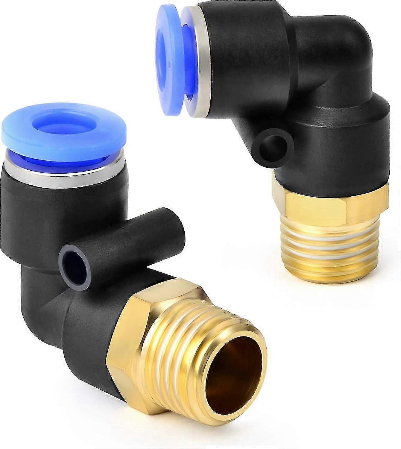 Außengewinde Winkel 6mm Rohr AD x 1/8 BSP Push to Connect Verschraubungen PL6-01 (2er Pack)