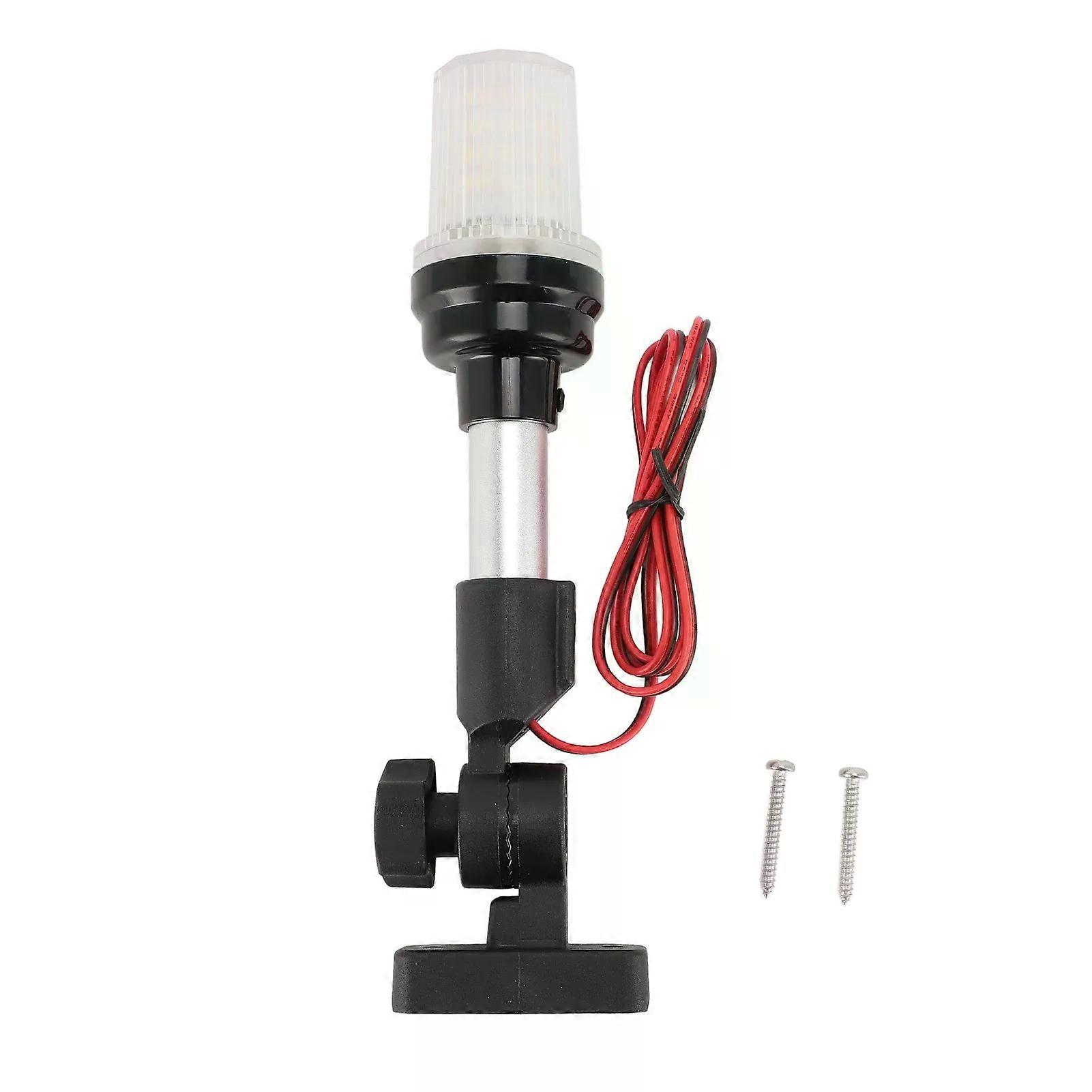 Anchor Light Omnidirectional IP67 Waterproof Boat Stern Light LED Fold Down Marine Navigation Light for Pontoons Flats and Bass