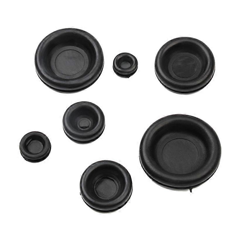 170Pcs 7 Sizes Rubber Grommet Assortment Kit, Firewall Hole Plug Set Electrical Wire Gasket Solid Ho