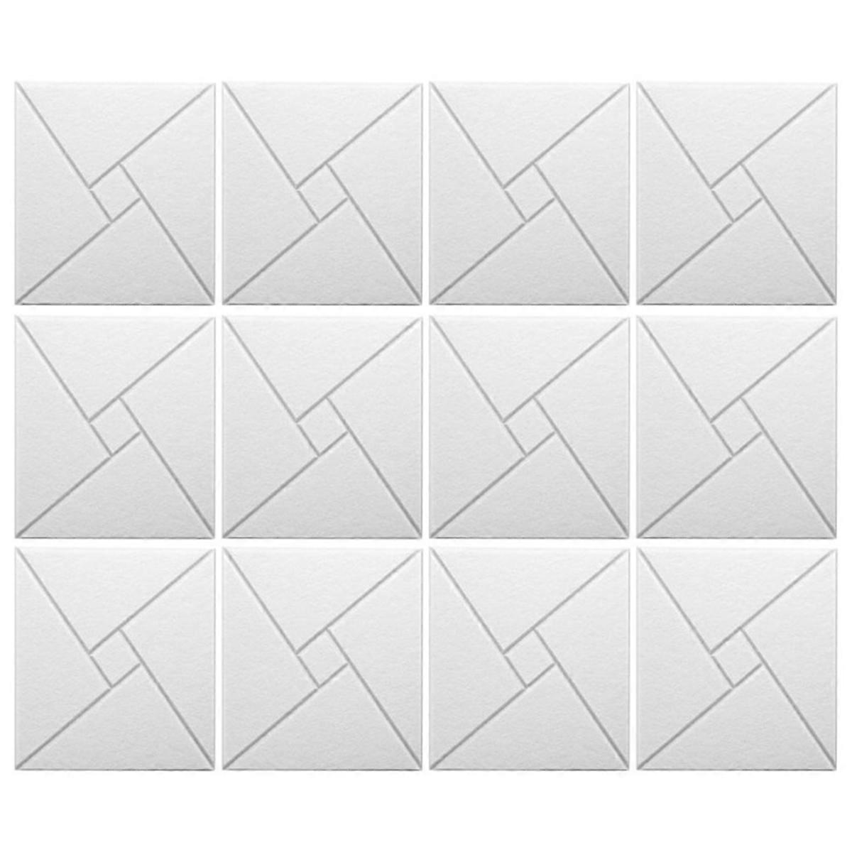 12Pcs Acoustic Panels, 12x12x0.4In Sound Proof Foam Panels, White