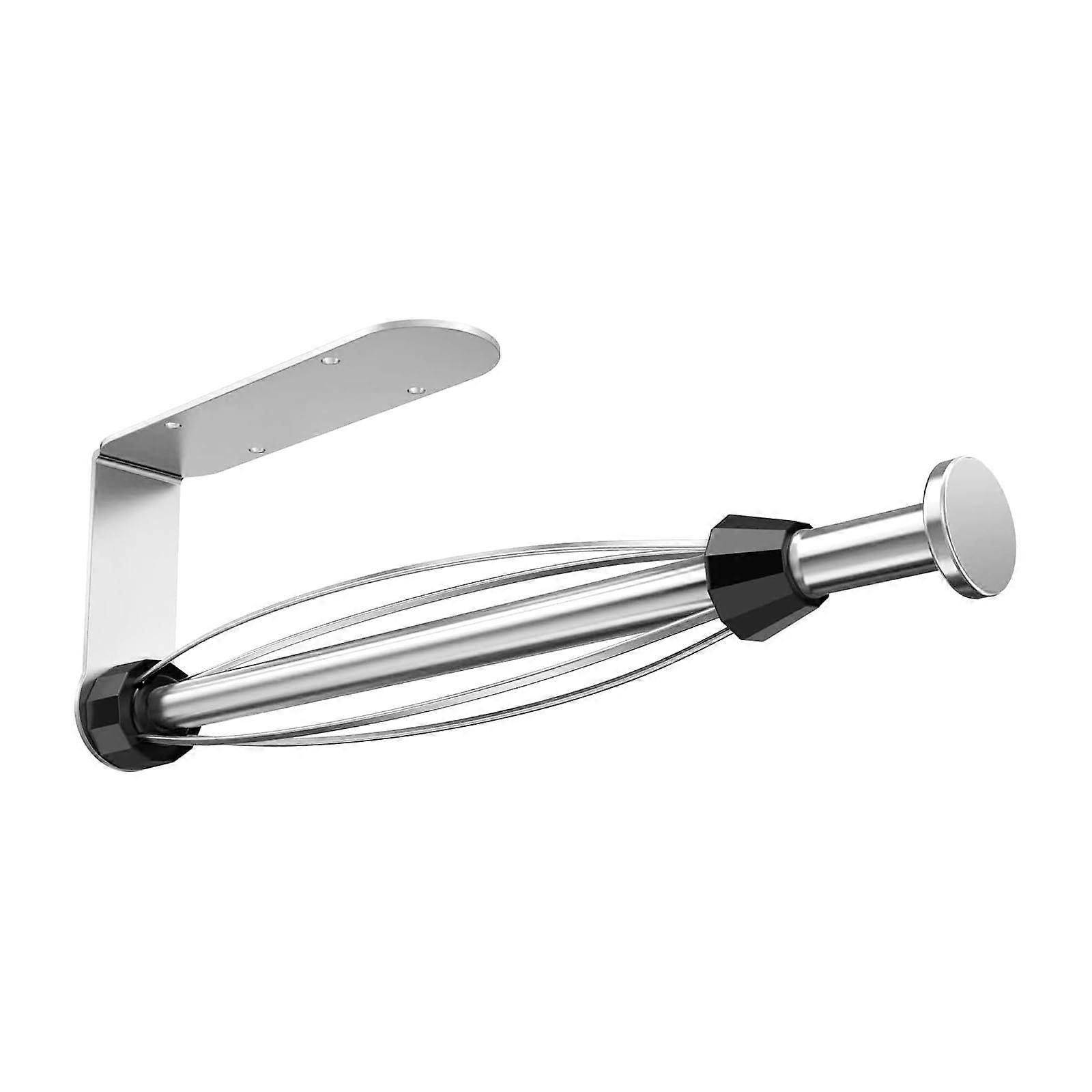 Single-Handed Paper Towel Holder with Damping Effect for Under Cabinet Use in Kitchen and Bathroom (Silver)