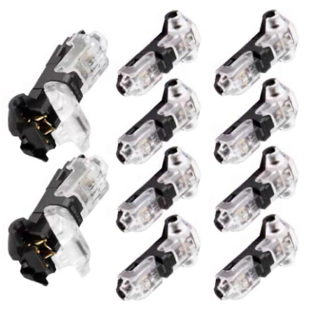 10Pcs Wire Connectors T type Quick Splices Electrical Cable Crimp Terminals