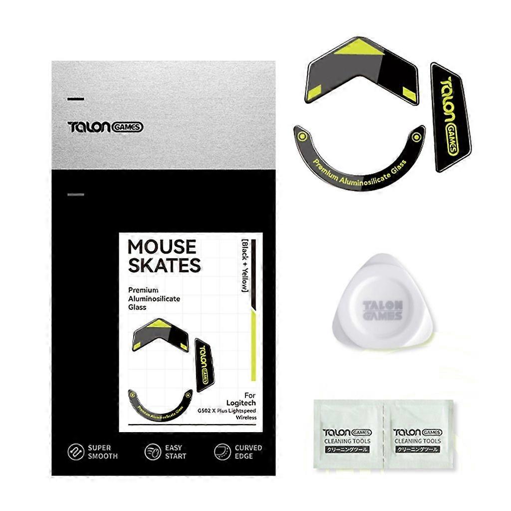 1Set for Logitech G502 X PLUS Glass Mouse Skates Mice Curved Edges Mouse Feet
