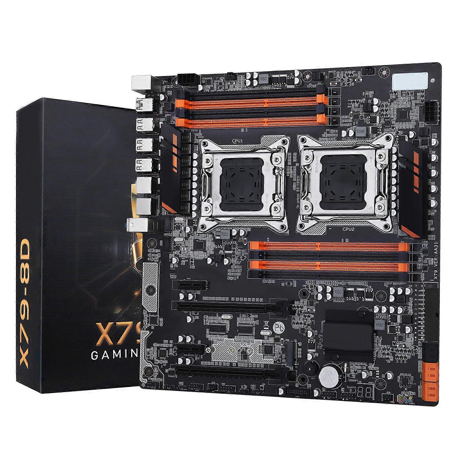 X79 8D Moderkort PCI-E3.0 16X 8 DDR3 minne NVME för M.2 Stöd LGA 2011 XEON