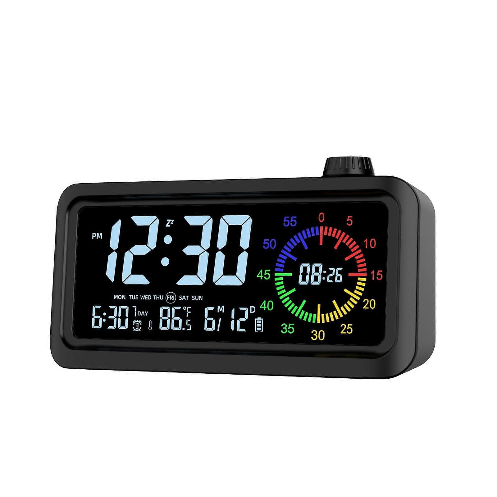 Rechargeable 60-Minute Dual LCD Display Visual Timer for Homeschooling Teaching