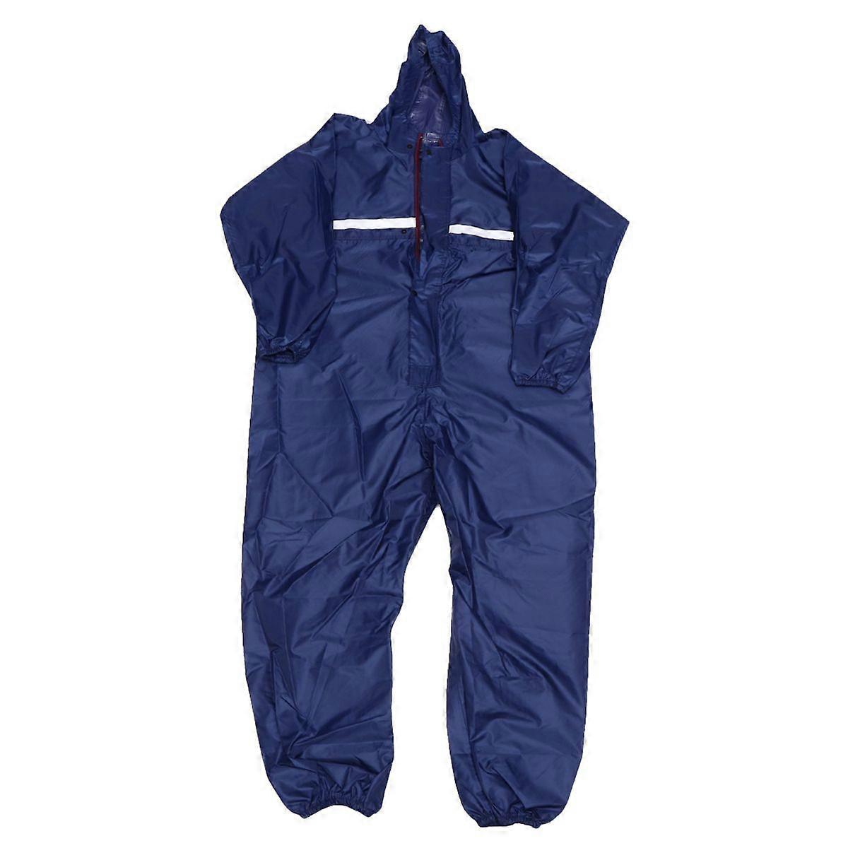 1Pc Anti-static Dust-proof Rain-proof One-piece Working Uniform with Professional Work Clothes L-170 (Dark Blue)