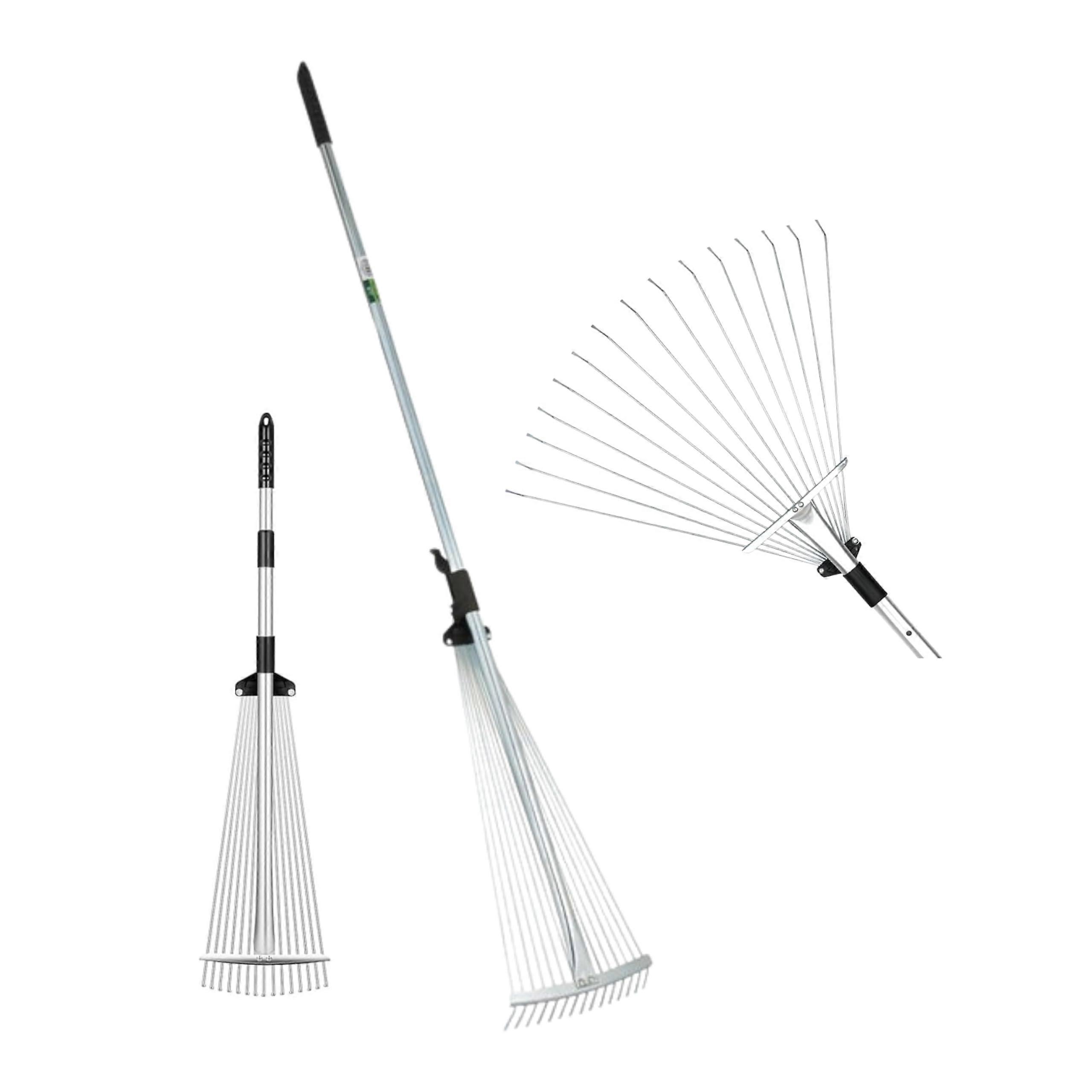 R4 DB700509 Adjustable Rake 48-Inch Steel Landscape Rake with Ergonomic Handle for Gardening and Lawn Care