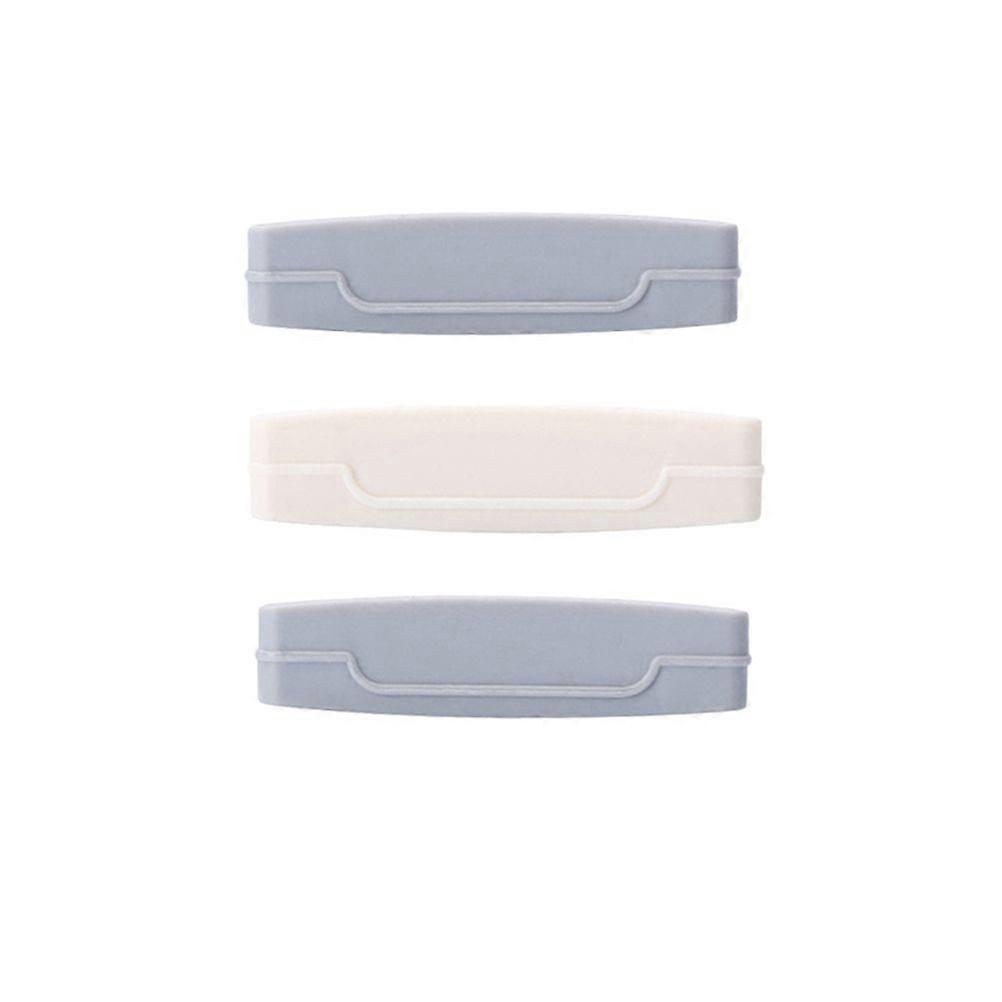 3pcs Multifunction Tube Squeezer Manual Toothpaste Dispenser Facial Cleanser Squeezing Clamp White or Grey for Random