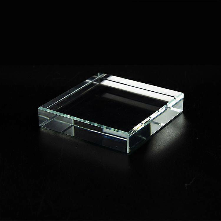 בלוק זכוכית משקל נייר מרובע קריסטל שקוף לעיצוב שולחן משרדי למלאכת יד ביתית סטודיו לצילום ושולחן קריאה משקל נייר דקורטיבי כבד