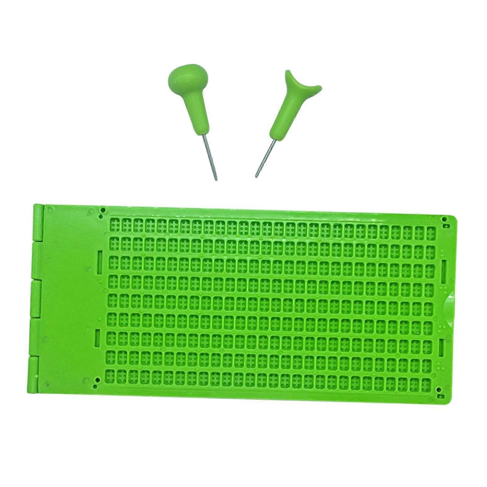 Braille Writing Slate - Durable Braille Writing Board for Home Practice, Portable, Lightweight, Ideal for Beginners