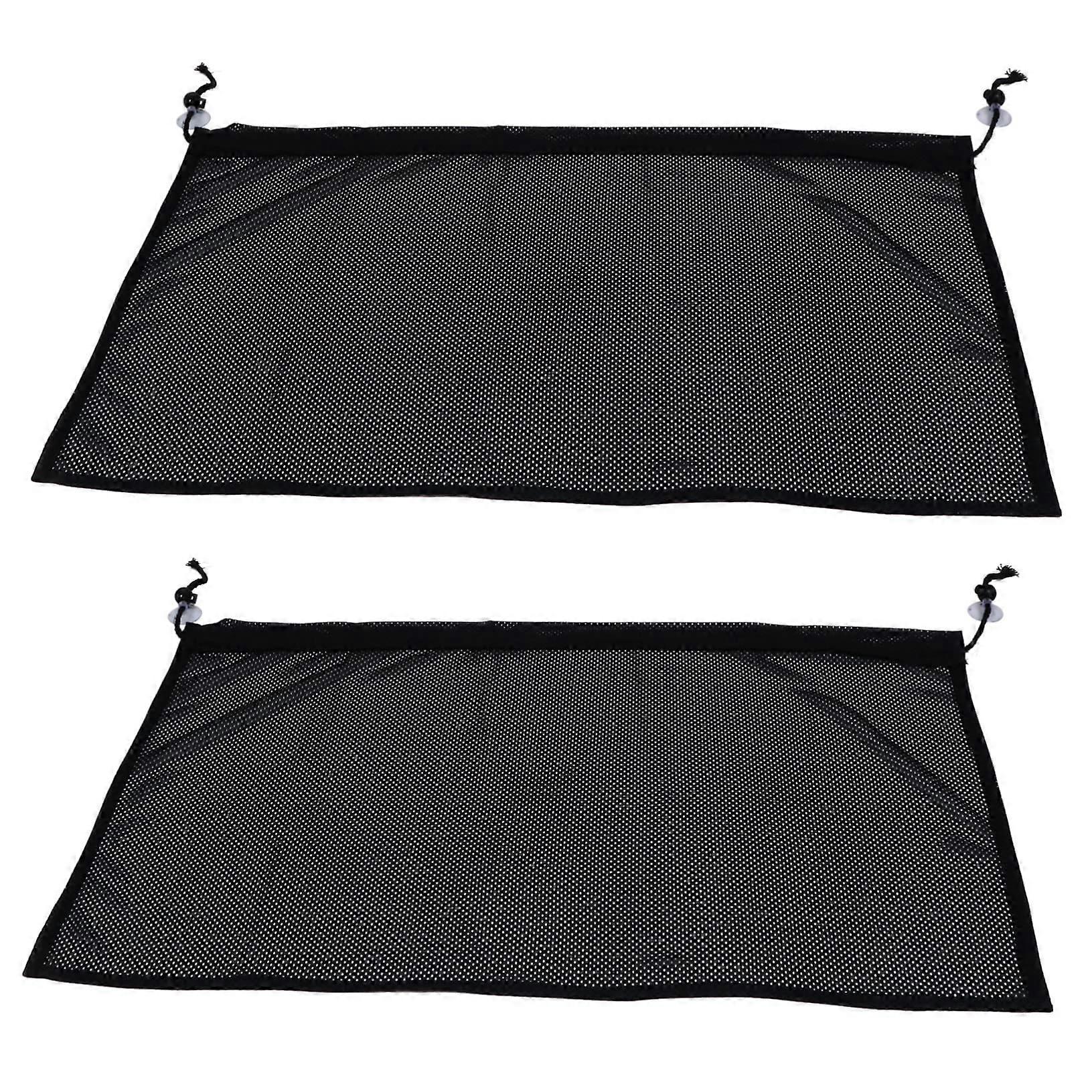 Car Side Window Sun Shade Curtain 2pcs Universal Auto Sunshade Blocks UV Rays Heat Glare for All Vehicle Models
