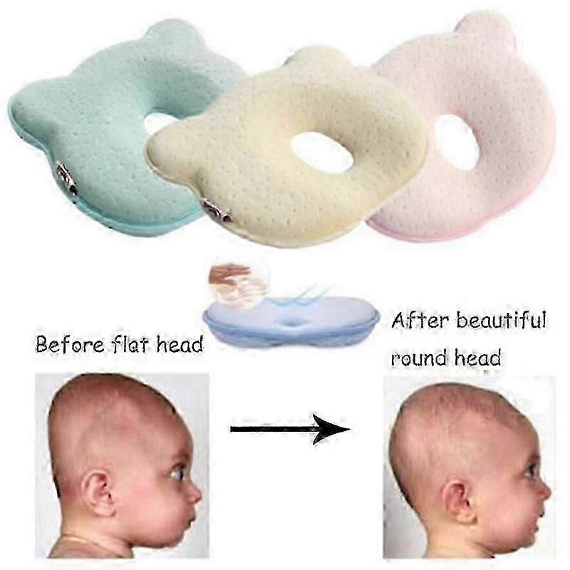 Baby Memory Foam Pillow for Newborns - Breathable, Ergonomic, Prevents Flat Head