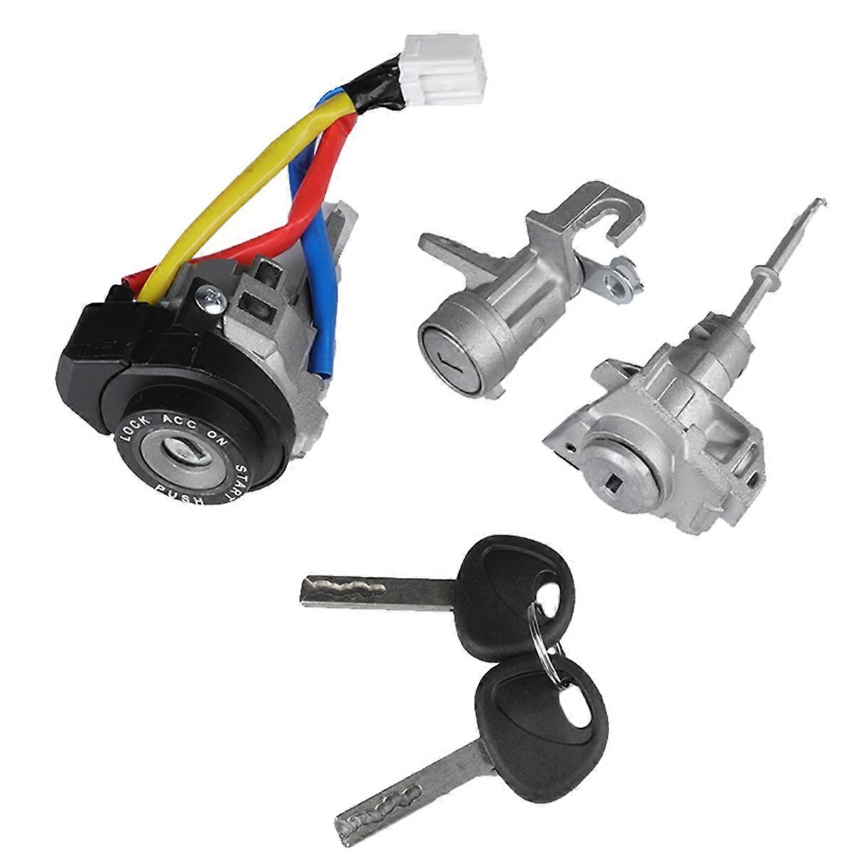 1Set Direction Lock Key Subassembly Cylinder-Ignition Switch Lock Kit