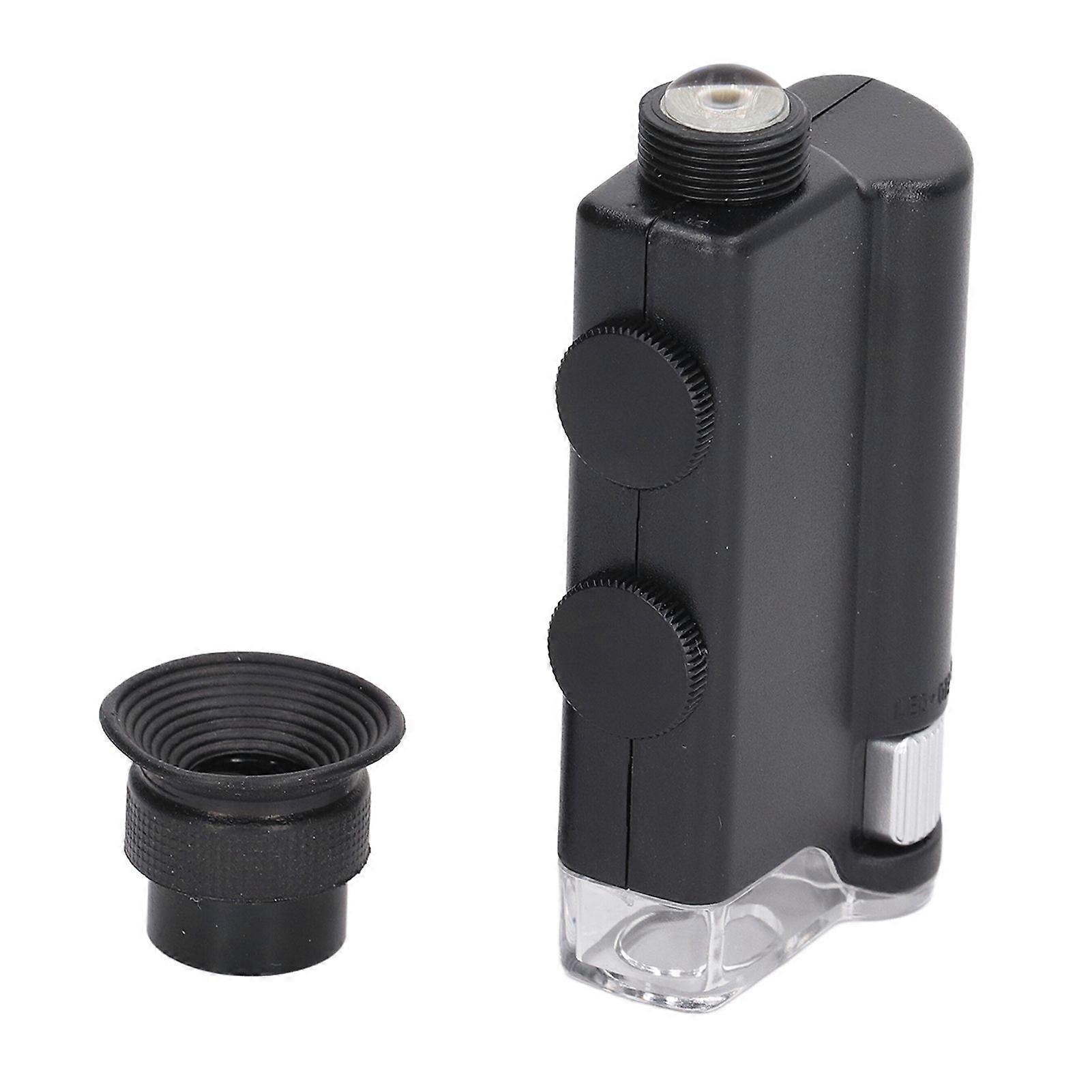 Portable Microscope 200x to 240x Optical Zoom Handheld Pocket Mini Microscope with UV Light for Jade Jewelry Appraisal