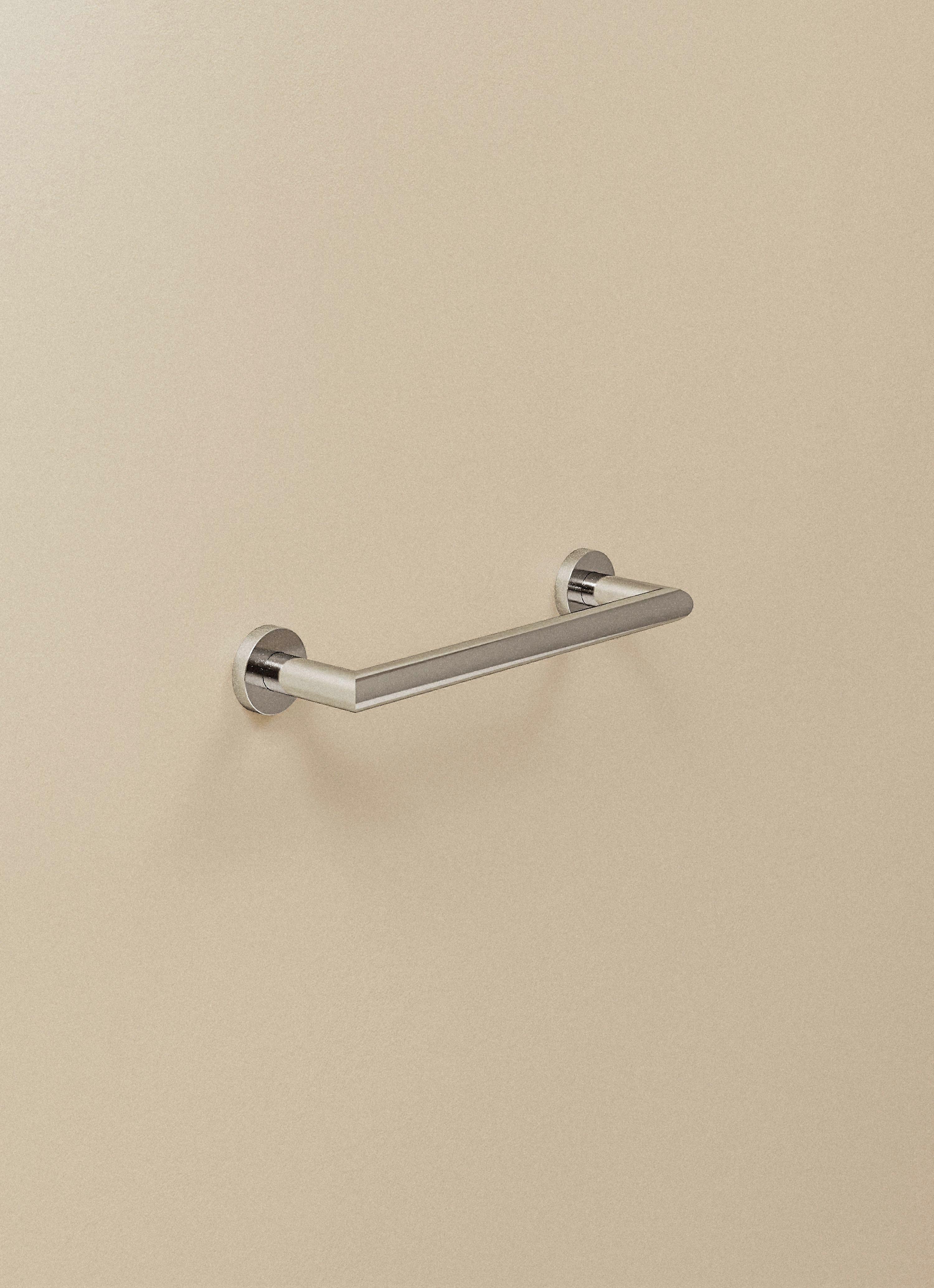 COSMIC Towel rail, Silver Gloss, Wall-mounted, 30 cm. Collection KUBIC