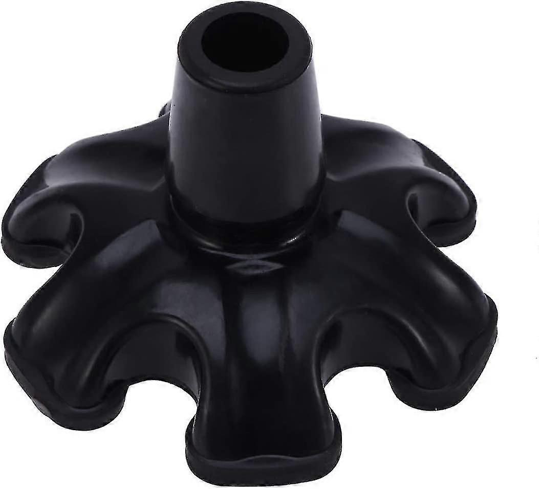 Rubber Cane Tip Self Standing Support Base Foot Pad Replacement 6 Leg Attachment For Terrain Walking