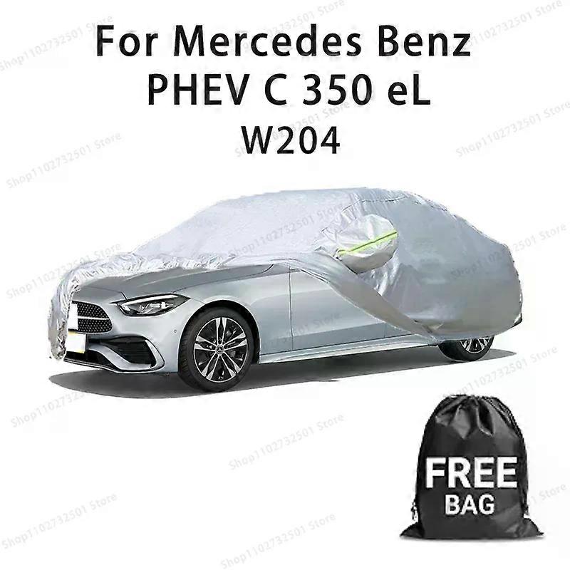 כיסוי לרכב עבור מרצדס בנץ PHEV C 350 eL W204 כיסוי מלא כיסוי הגנה מפני השמש עמיד למים אביזרי רכב עמידים בפני שריטות