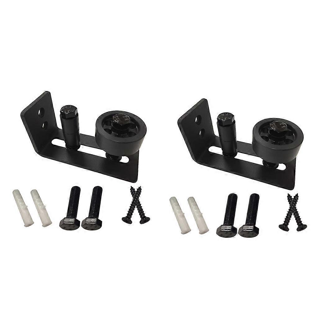 2pcs Adjustable Steel Barn Door Sliding With Screws Hardware