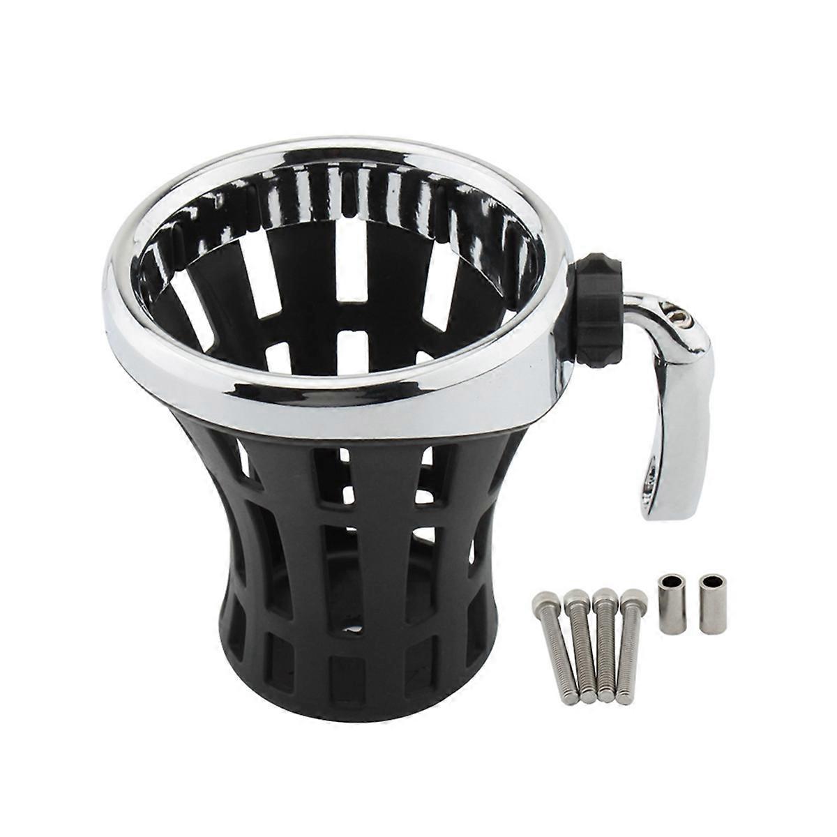 Motorcycle Accessories for Handlebars Universal Cup Holder Kettle and Beverage Holder Black & Silve