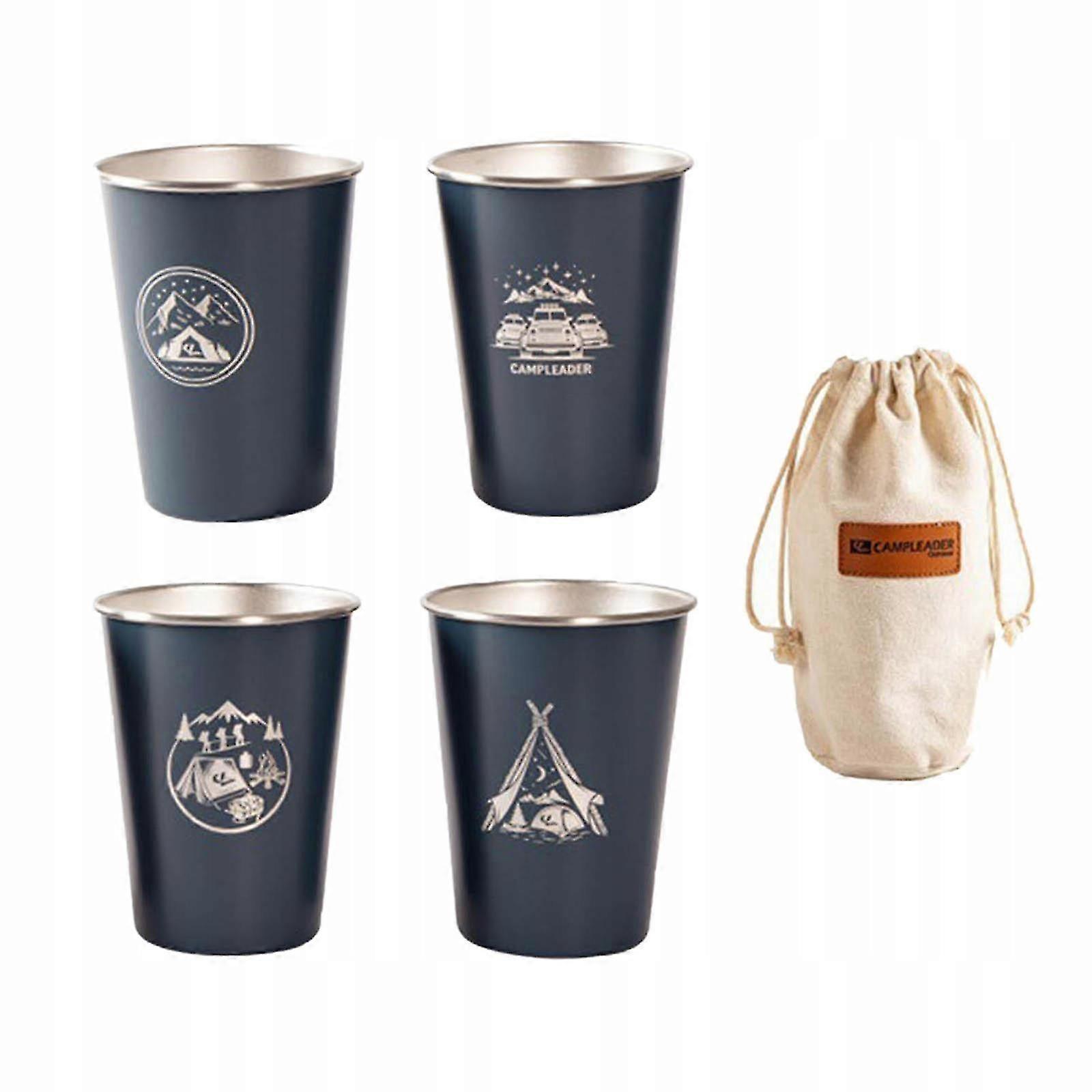 4-piece Stainless Steel Cup Set For