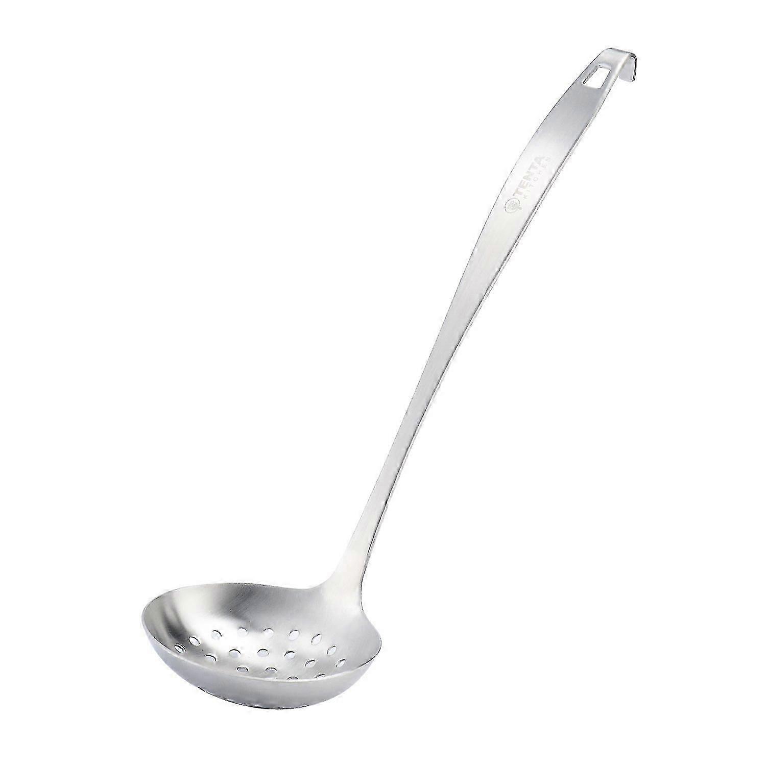 Skimmer Spoon with Hook - 9cm Stainless Steel Strainer