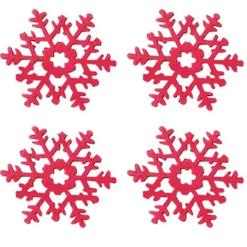 Christmas Snowflake Felt Coasters for Wine Tea Coffee (Style 8A)