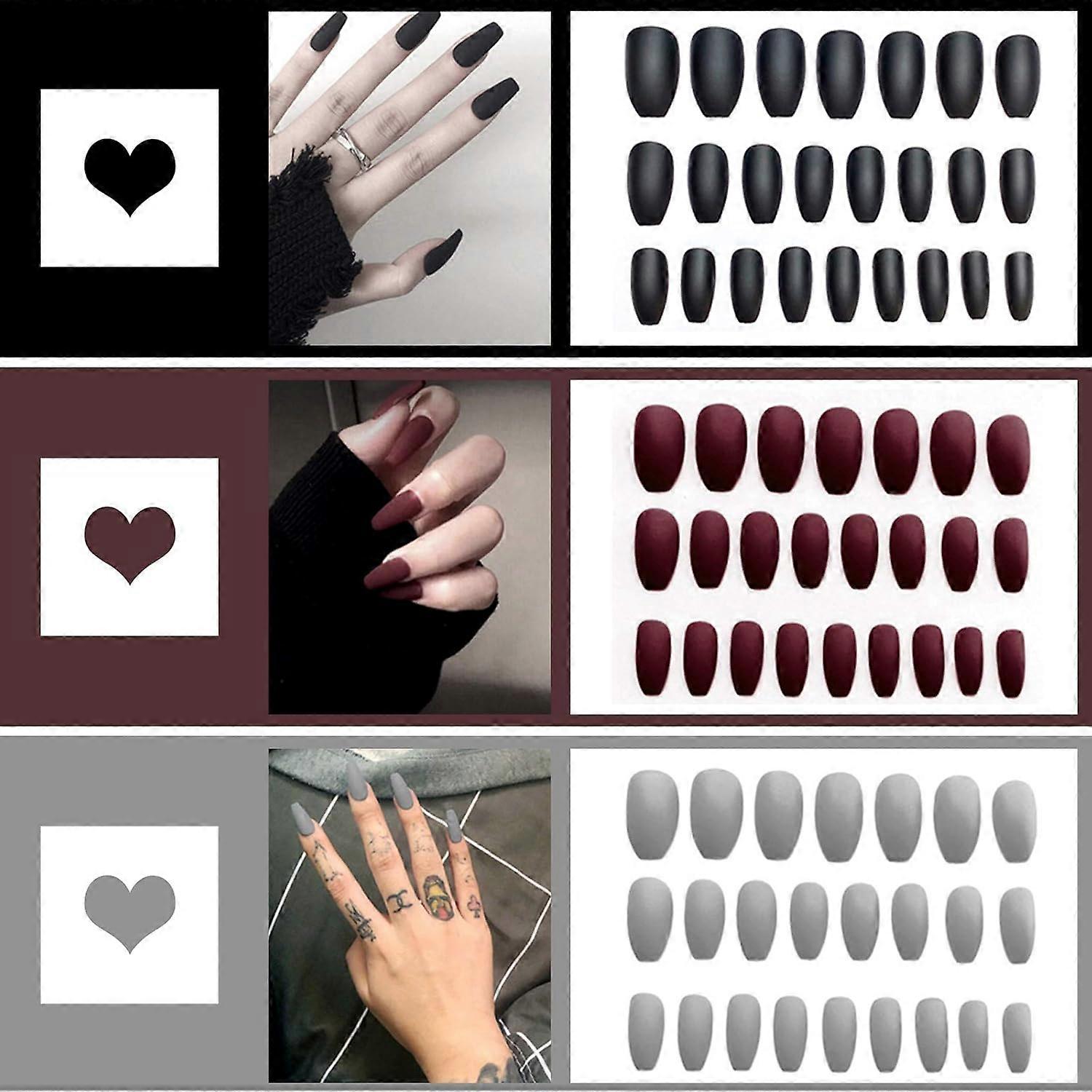 72 pcs Salon False Nails Full Cover