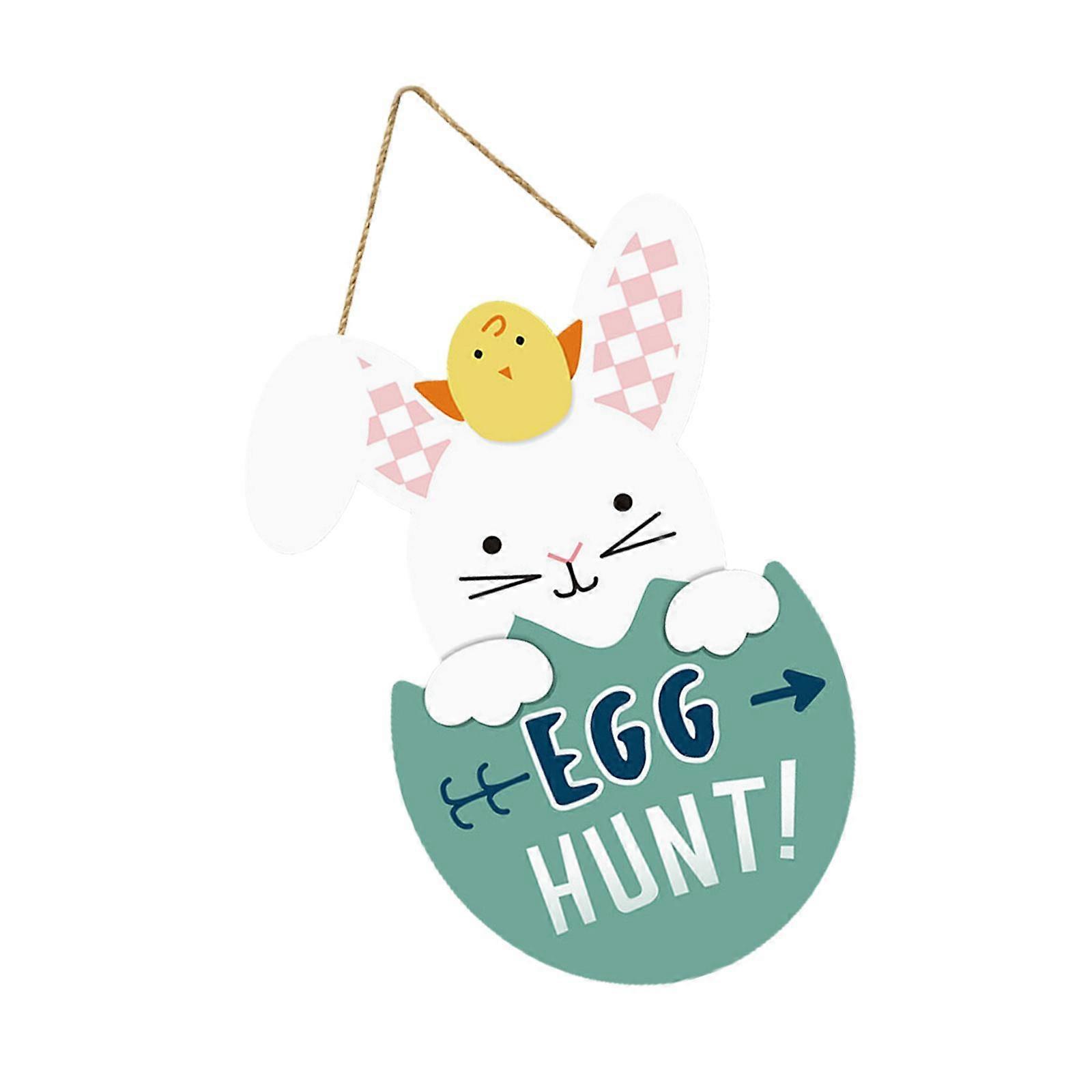 バニーイースターハンギングサインウサギサイン家の装飾のための装飾的な祭り