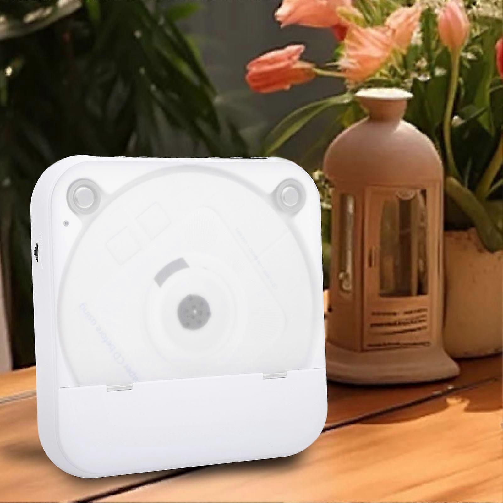 Bluetooth Portable CD Player MP3 Stereo Sound Desktop CD Music Player with Remote Control for Home White 