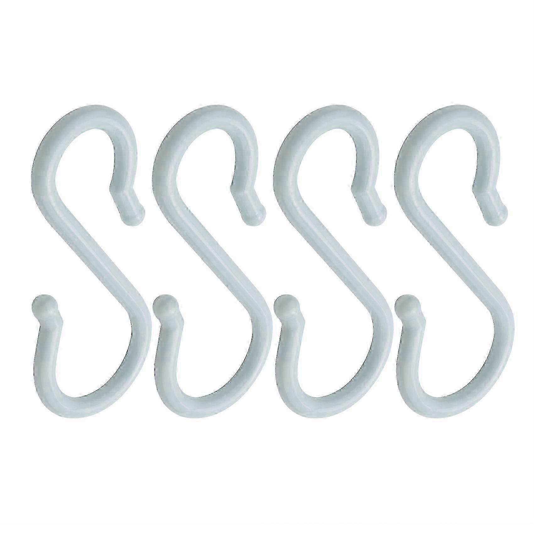 4 Pieces of S Shaped Hooks with Blue Plastic Punch Cup Bowl Suitable for Various Uses