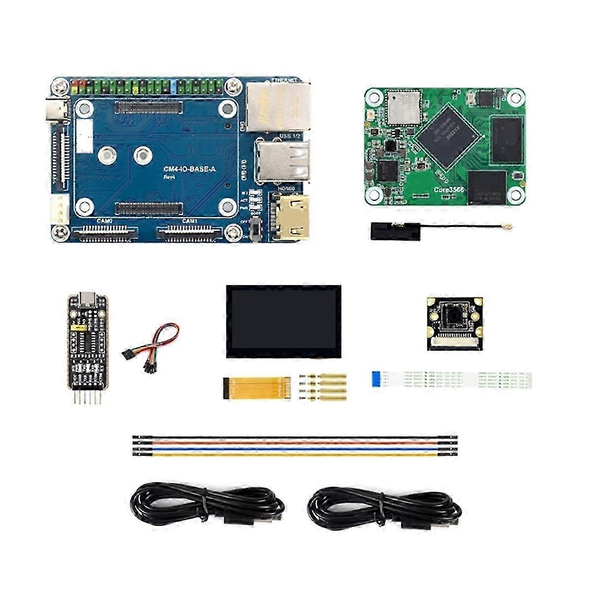 Core3566 Module Kit Rockchip Rk3566 Quad-core Processor, With 4.3-inch Touch Screen For Cm4 Us Plug