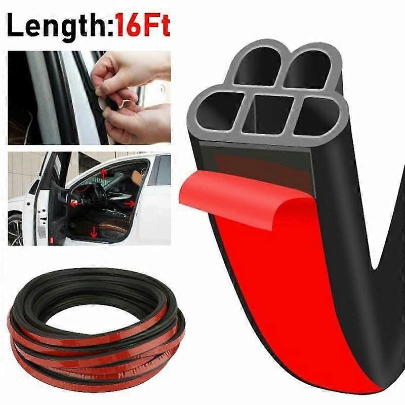 5-hole car sealing strip 5 meters double-layer sound insulation strip car modification strip