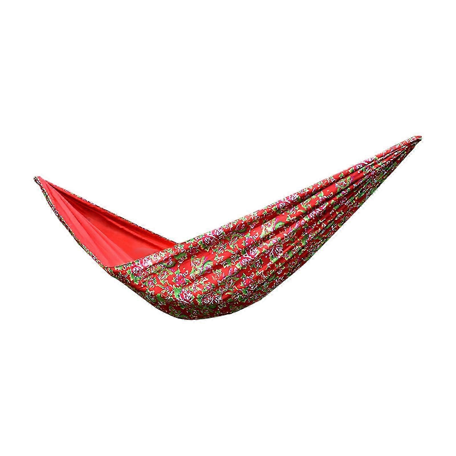Outdoor Camping Hammock with Carrying Bag for Backyard and Patio, Perfect for Relaxing in Red Color