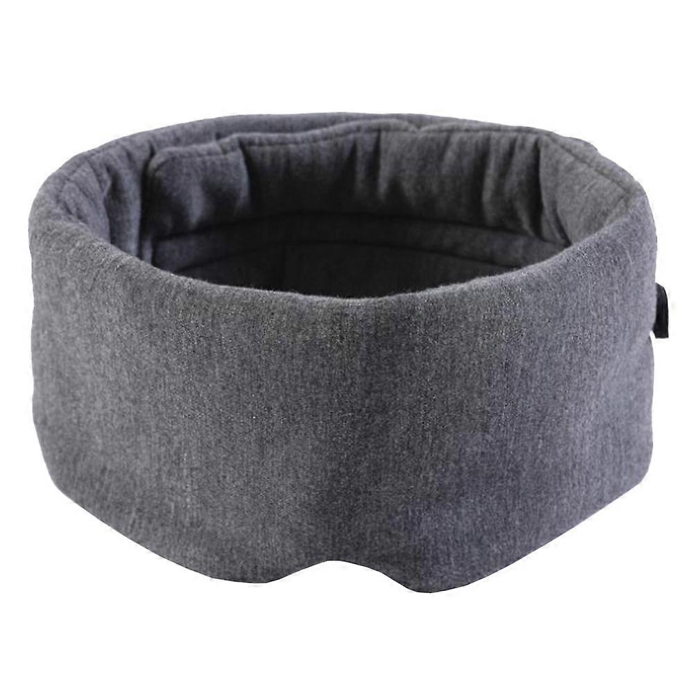 Breathable Cotton Eye Mask Full Coverage Sleep Blindfold with Storage Bag Light Blocking Comfortable for Travel Home Camping Modal Grey