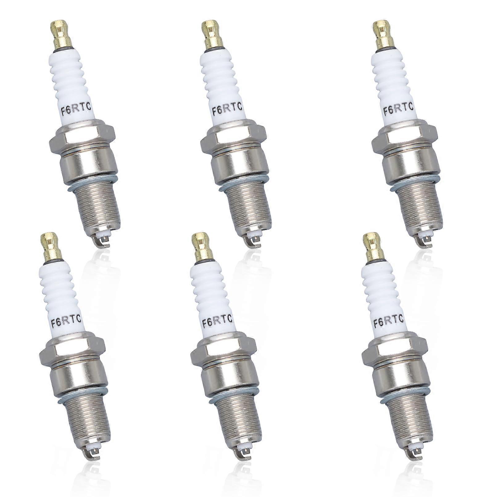Pack of 6 Spark Plugs for F6RTC, RN9YC RN10YC RN11YC, BPR6ES, MTD 95110292