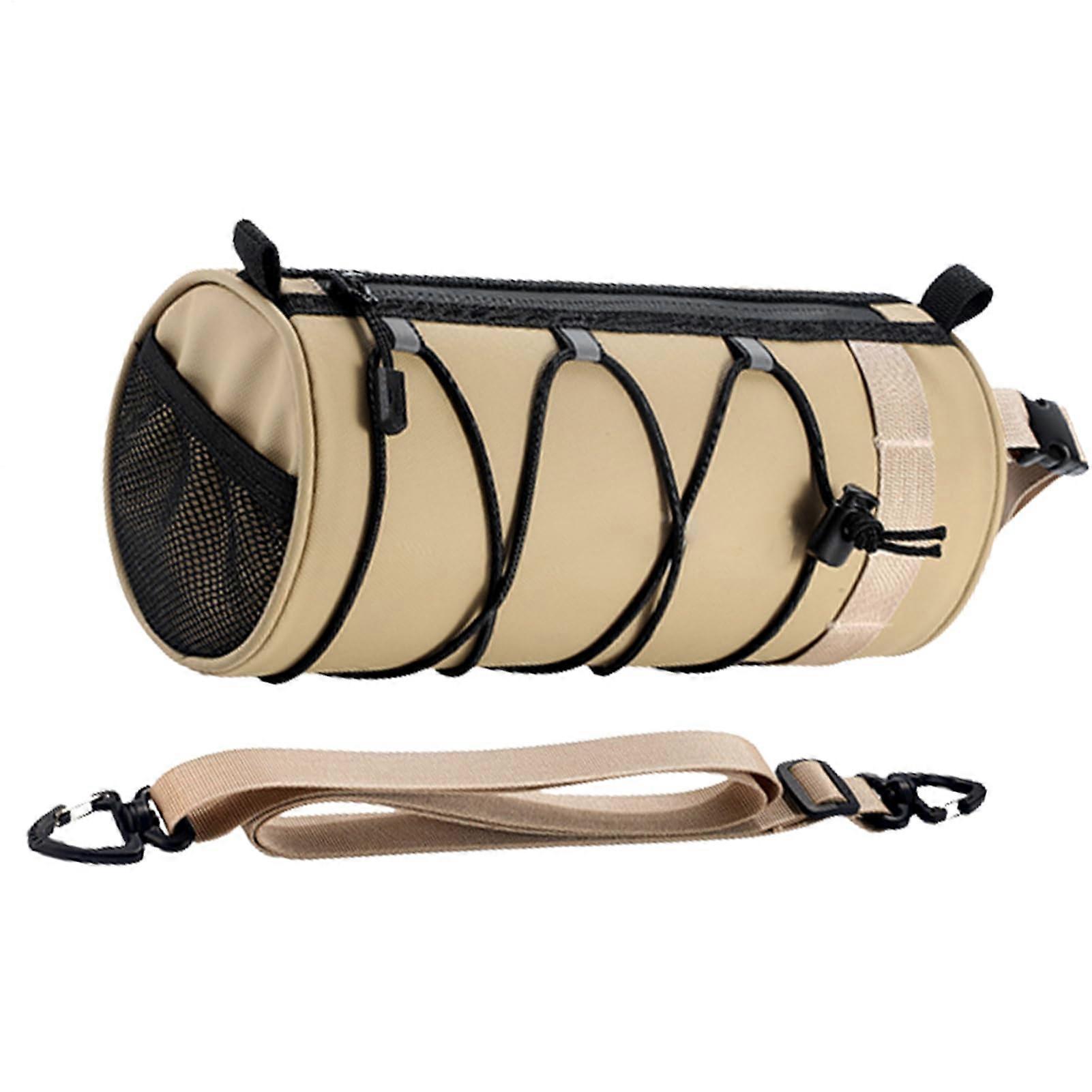 front pannier – Mountain bike handlebar bag – high capacity, detachable strap, organizer pack for water bottles Khaki