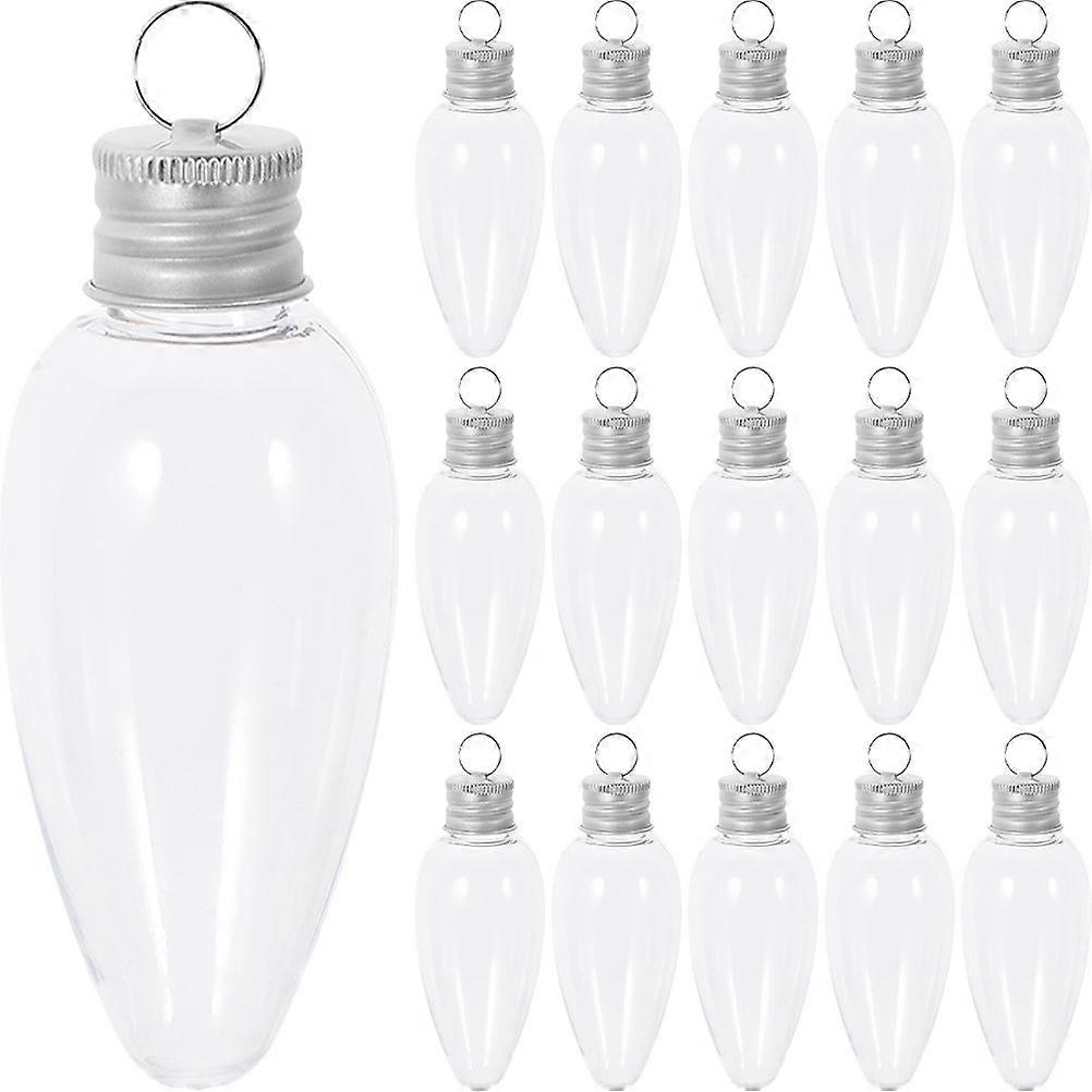 20pcs Bulb Shape Candy Containers Christmas Party Ornaments Candy Bottles 35ml