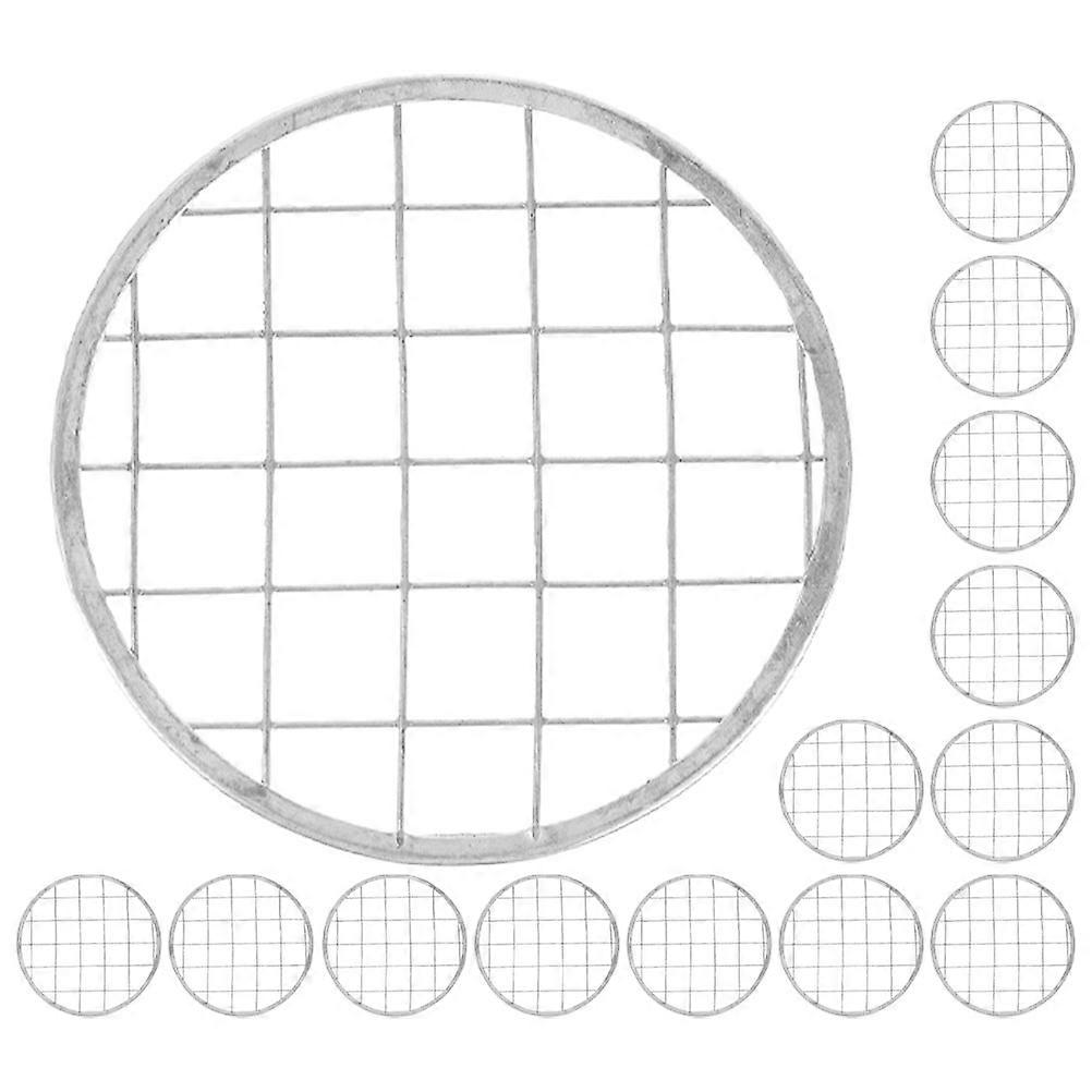 14PCS Reusable Tinplate Flower Jar Lids & Pen Holders for Floral Arrangements & Storage – Grid Inserts for Jars & Organizers