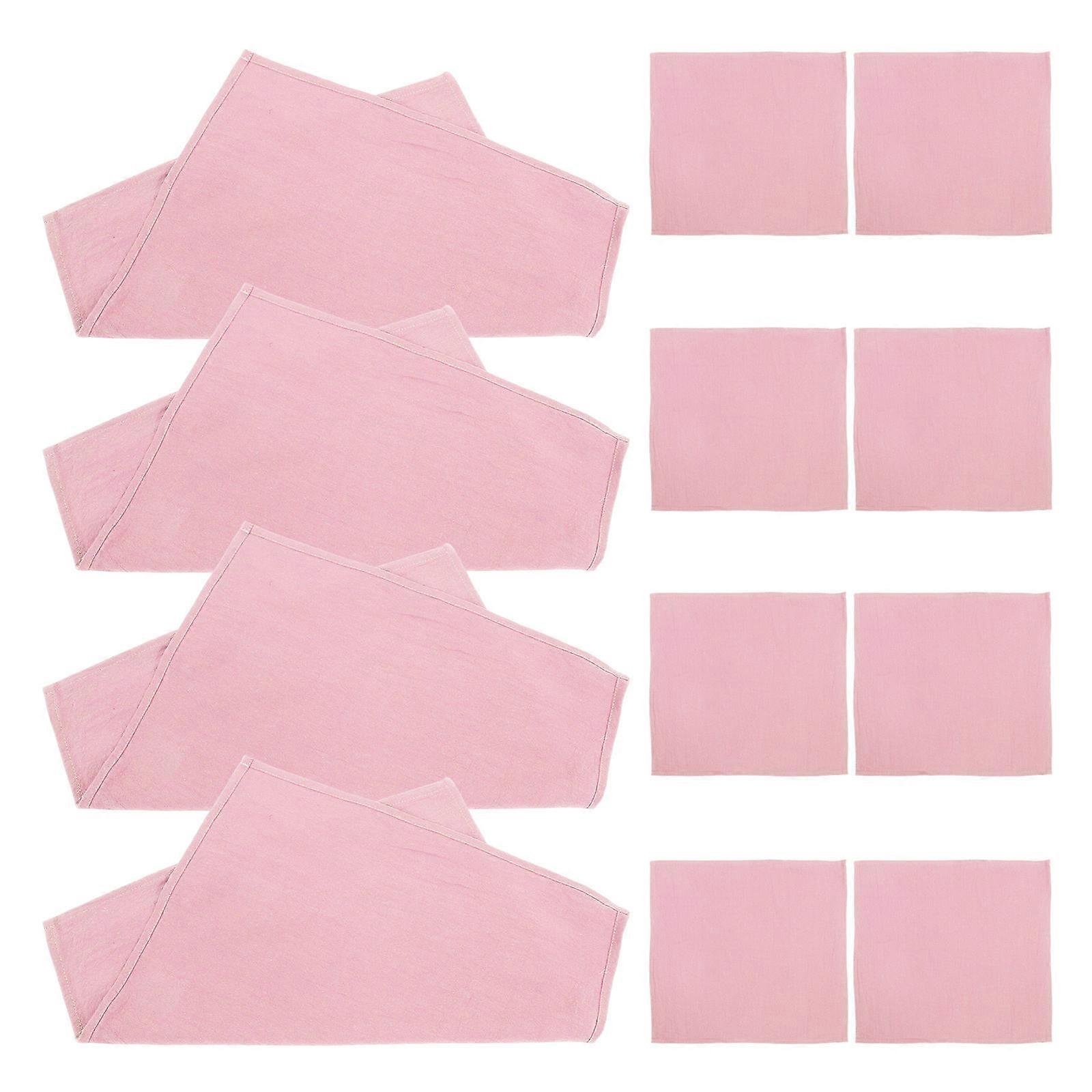 Soft Cotton Dinner Napkins 12pcs Reusable Table Napkins for Weddings, Parties & Everyday Use Versatile Pink Napkins for Dining, Events &