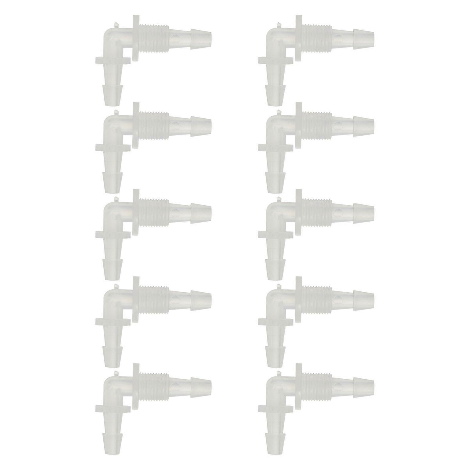 10pcs 90 Degree Plastic Elbow Water Fitting PE PP Outer Thread Connector for Efficient