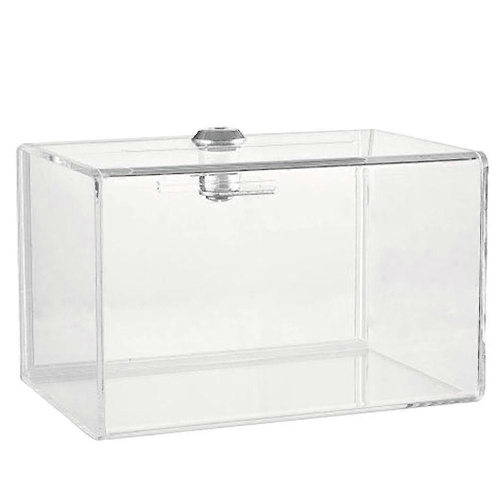 Drop Box With Lock Suggestion Box Acrylic For Voting Storage 16X11.5X10CM 1Pcs