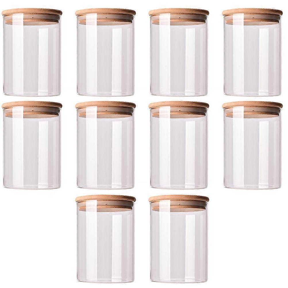 Bamboo Container Multipurpose Food Storage Round Shape 3.1X2.6X2.6in 10Pcs