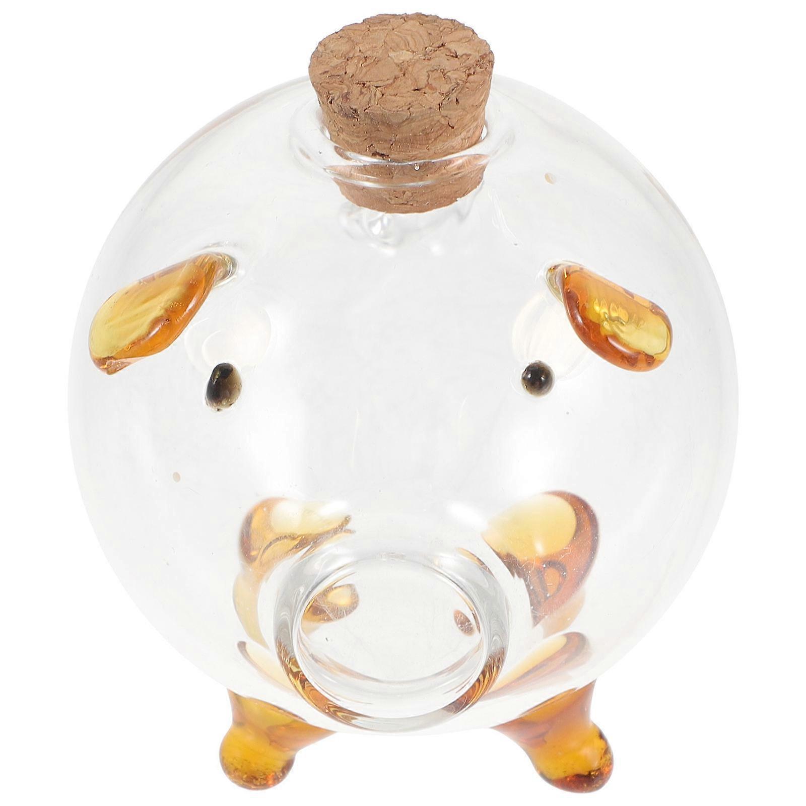 Small Glass Bottles With Miniature For Storage Holder 1Set