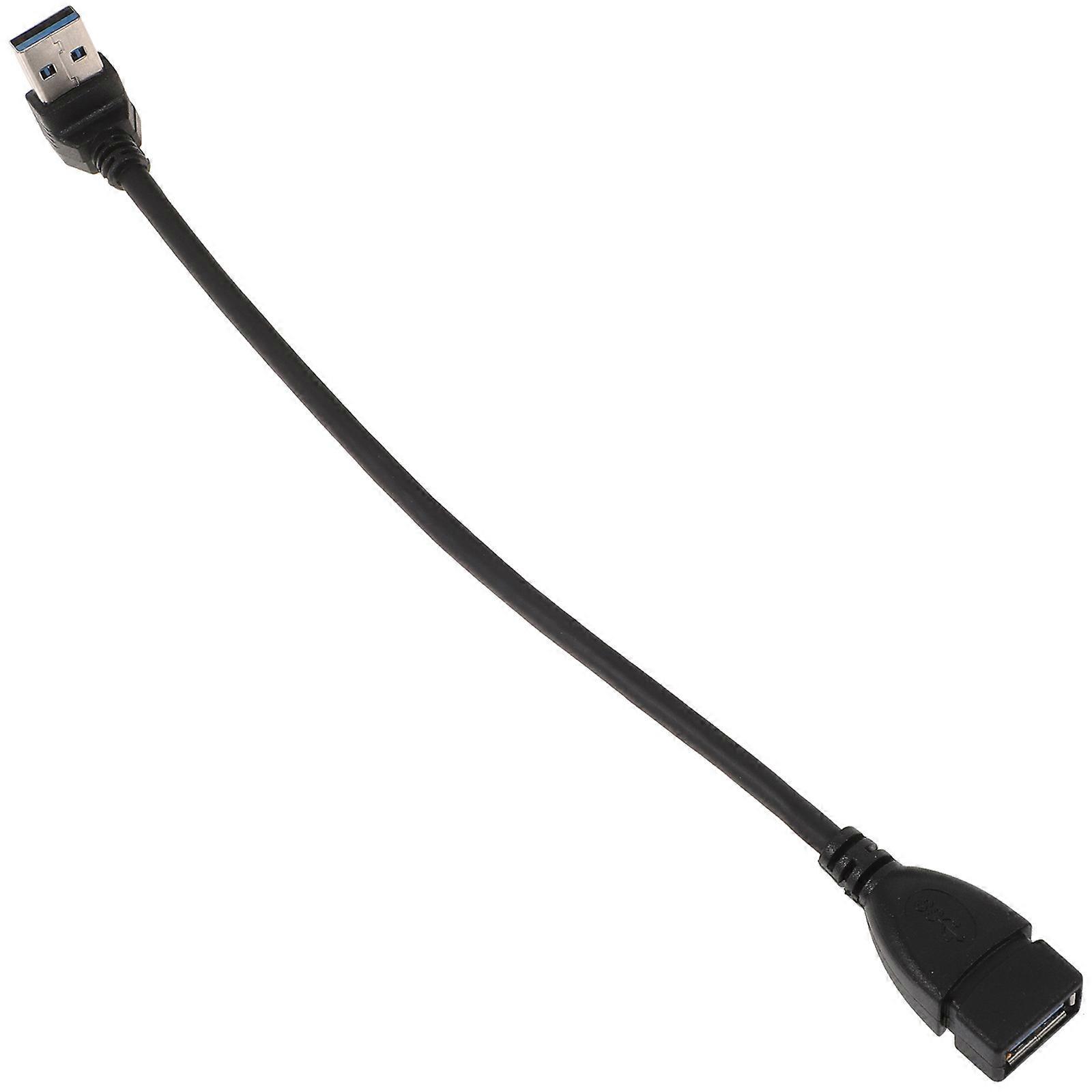 Short Usb Extender Cable Usb A Extension For Office Use Black 90 Degree Upwards Data Synchronization 1Pcs